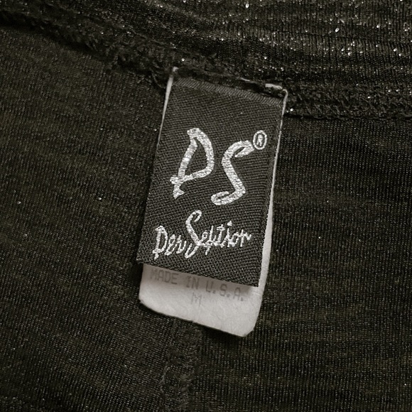 Vintage Y2K Black Sparkle Stretchy Midi Skirt - Picture 7 of 8